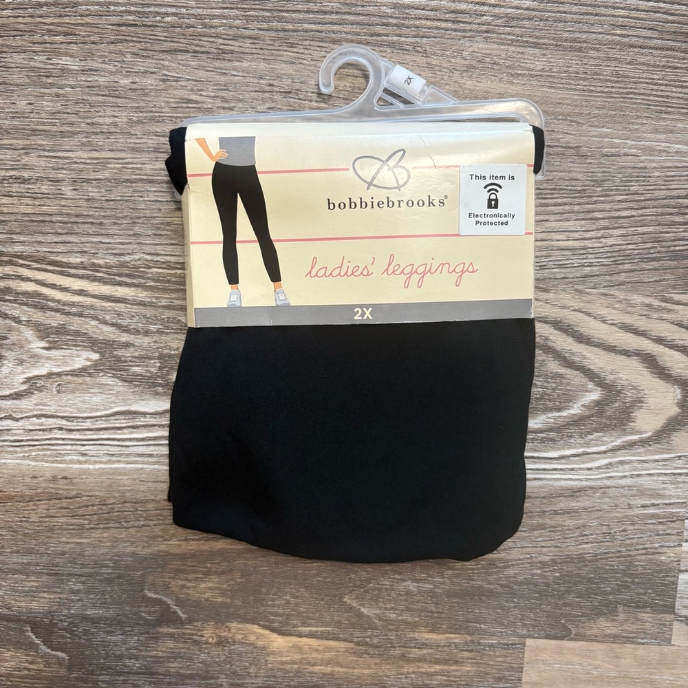 Bobbie Brooks Black Ladies Leggings 2X NWT